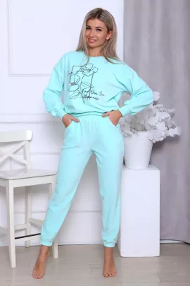 Костюм велюровый Прелесть (ментол)