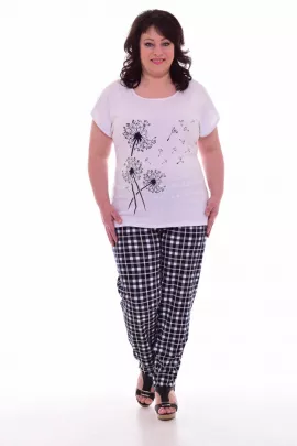 Пижама женская 5-253а (белый), Одуванчик