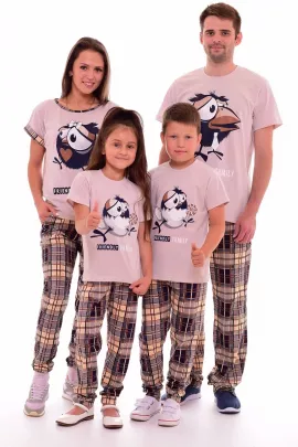 Пижама детская 7-142 (бежевый), Воронята