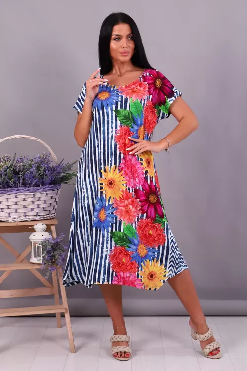 Платье Муза голубой последний размер