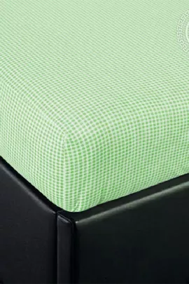 Простыня на резинке "Клетка (зеленый)" 252 120х200х20 252