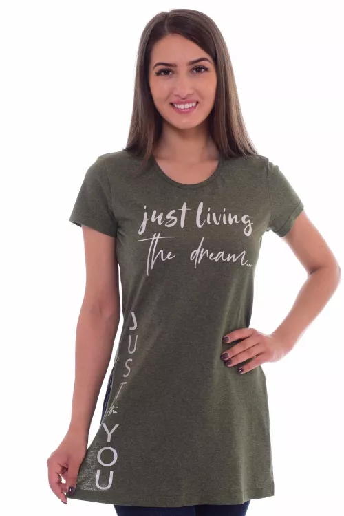 Туника женская 6-140б (хаки-меланж)