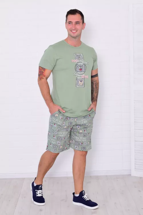 Пижама мужская 9-210 (оливковый)