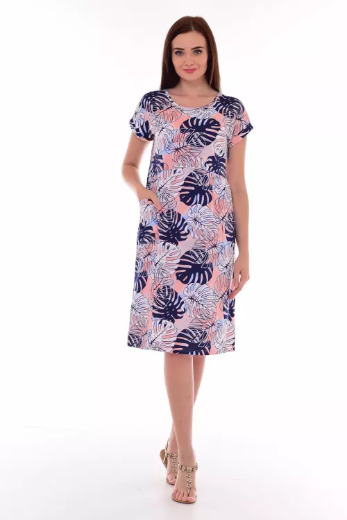 Платье женское 4-080б (синий)