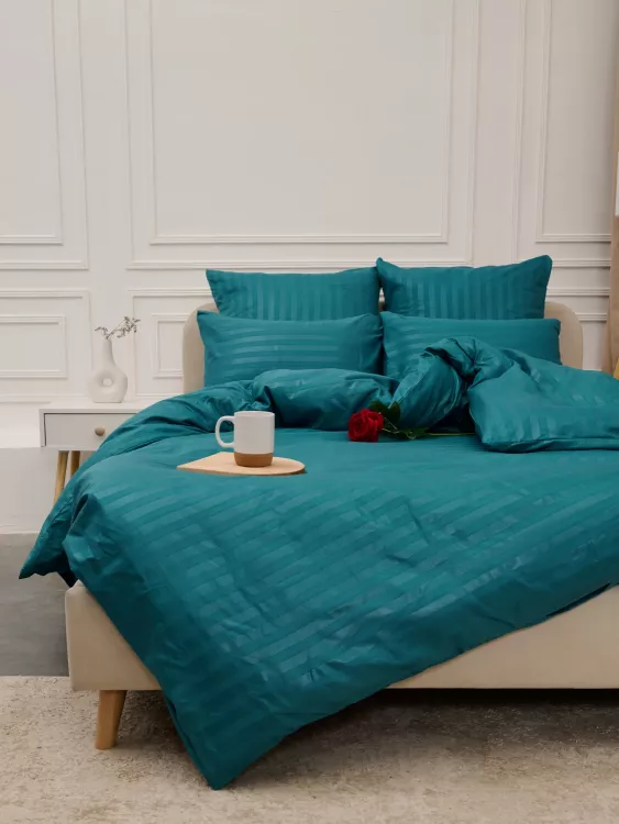 КПБ Микрофибра-Страйп - Морская волна