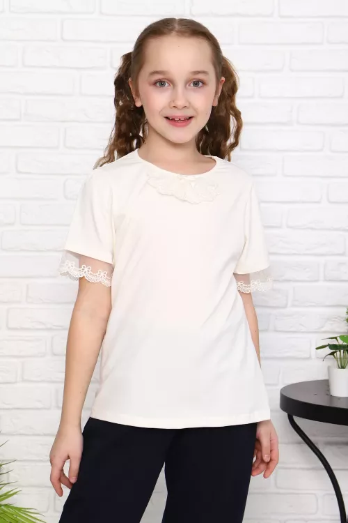 Олеся короткий рукав блузка детская