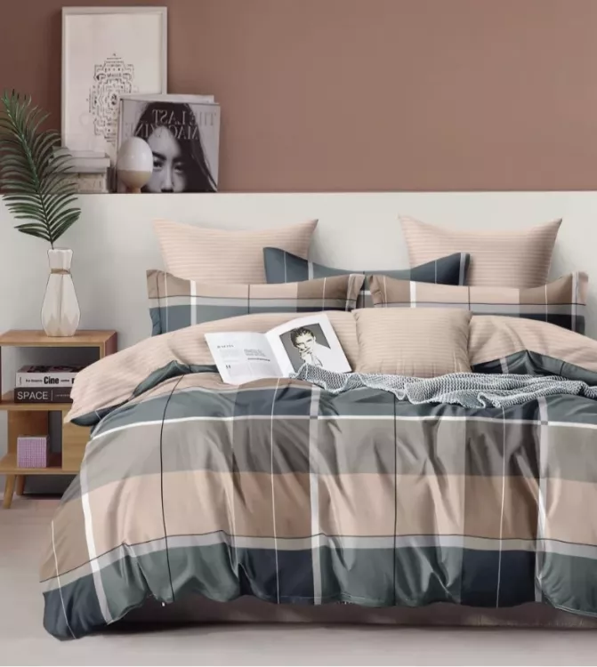 Персей КПБ сатин с простыней на резинке