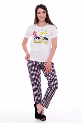Пижама женская 1-203 (молоко), Яичница