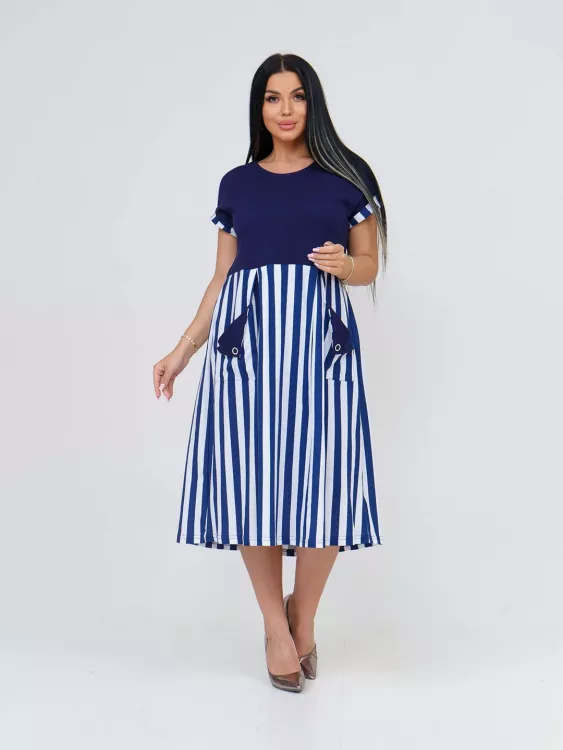 Платье 869054 темно-синий последний размер