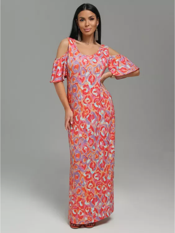 Ялта платье женское (леопард красный)