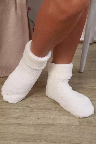 Носки велсофт молочный последний размер