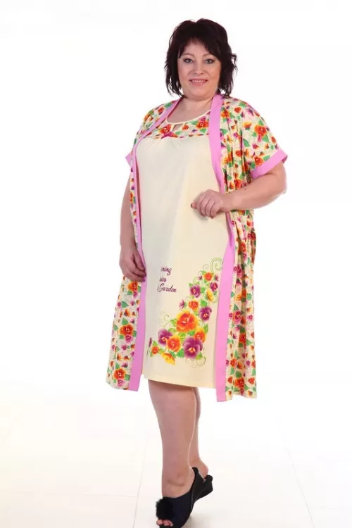 Комплект женский 3-104а Анютины глазки (розовый)