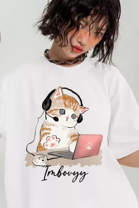 Футболка для девочки оверсайз ФБН0001