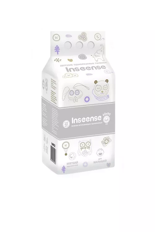 Пеленки одноразовые Inseense 60х90 (12 шт)