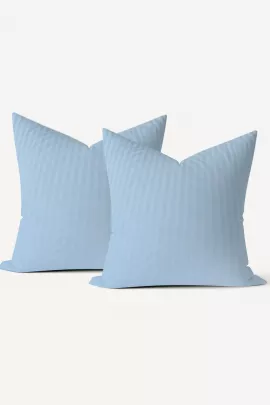 Комплект наволочек сатин страйп - Голубой