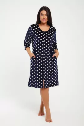 Халат 15414 велюровый горох последний размер