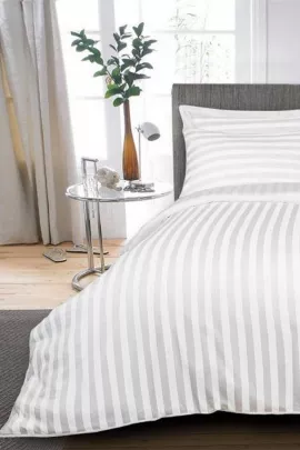 Пододеяльник сатин страйп - Белый