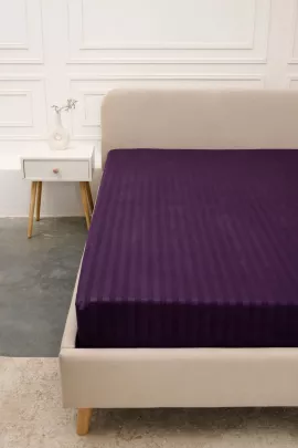Простыня Микрофибра Страйп - Фиолетовый