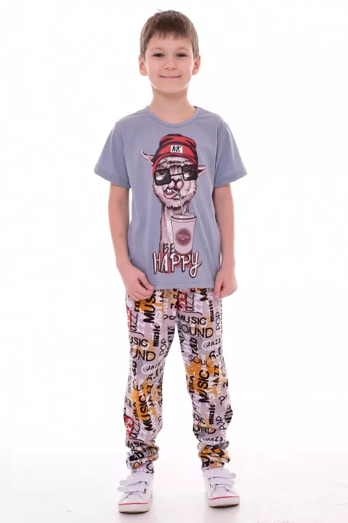 Пижама подростковая 11-049 (серый), Лама