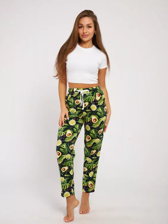 Брюки женские 8-031у (монстера)