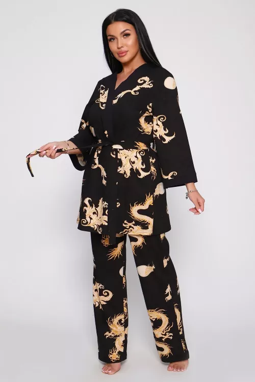 Пеньюар тройка Драконы 929