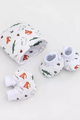 Комплект грудничковый КПЛ-ГР/Зверушки белый последний размер