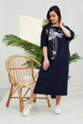 Платье 1297 П темно-синий последний размер