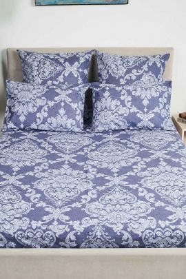 Простыня бязь на резинке - Версаль, цвет серый