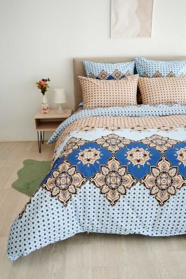 Пододеяльник поплин - Марокко, цвет голубой