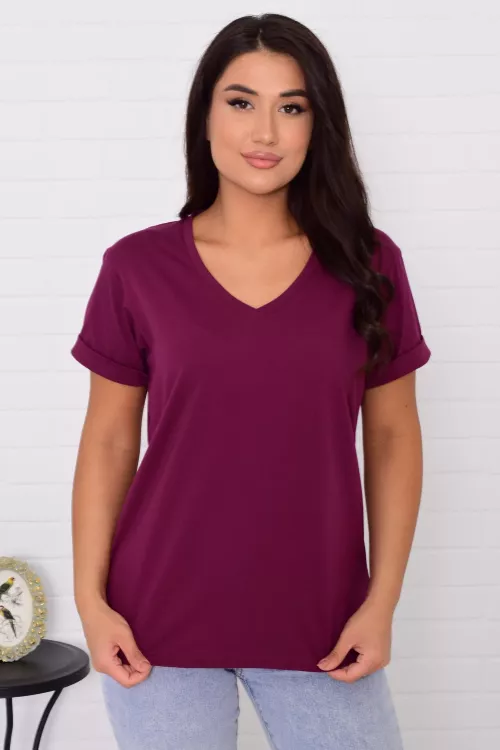 Футболка женская 6-192ж (марсала)